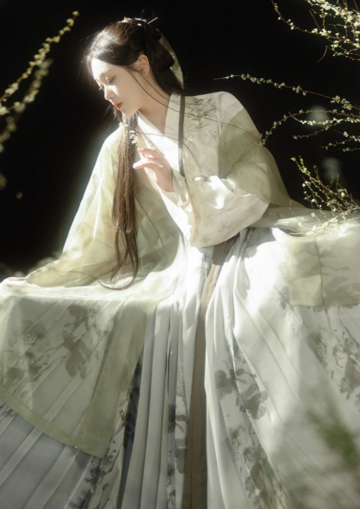 Matcha | 4-Piece Green Hanfu Set (不染)
