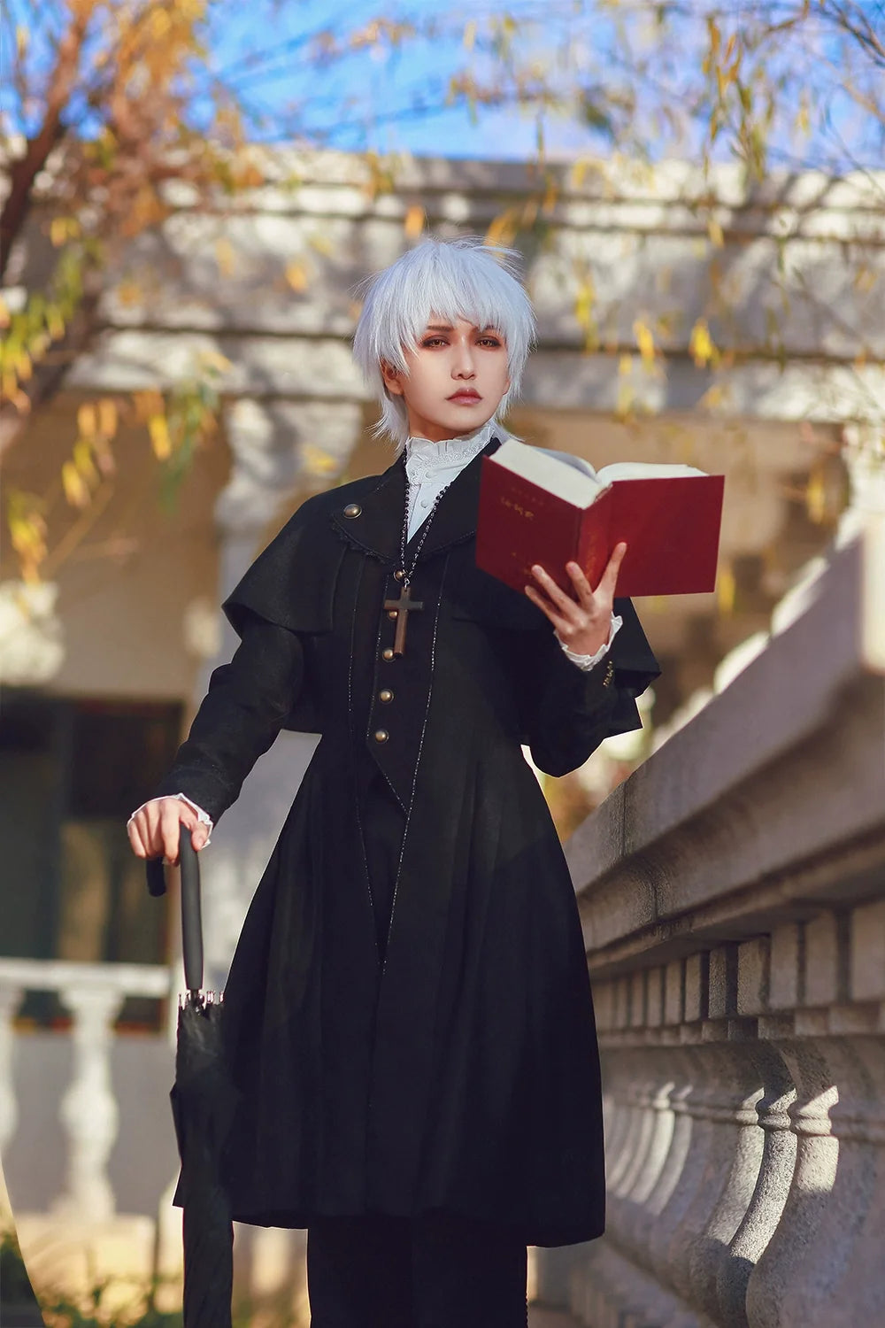Sea of Hope - Ouji Lolita Long Coat, Detachable Cape