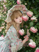 Lilyka Garden - Classic Lolita Headdress and Necklace Brooch Bow Trailing