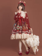 Crown Bear - Kawaii Daily Lolita Long OP Dress