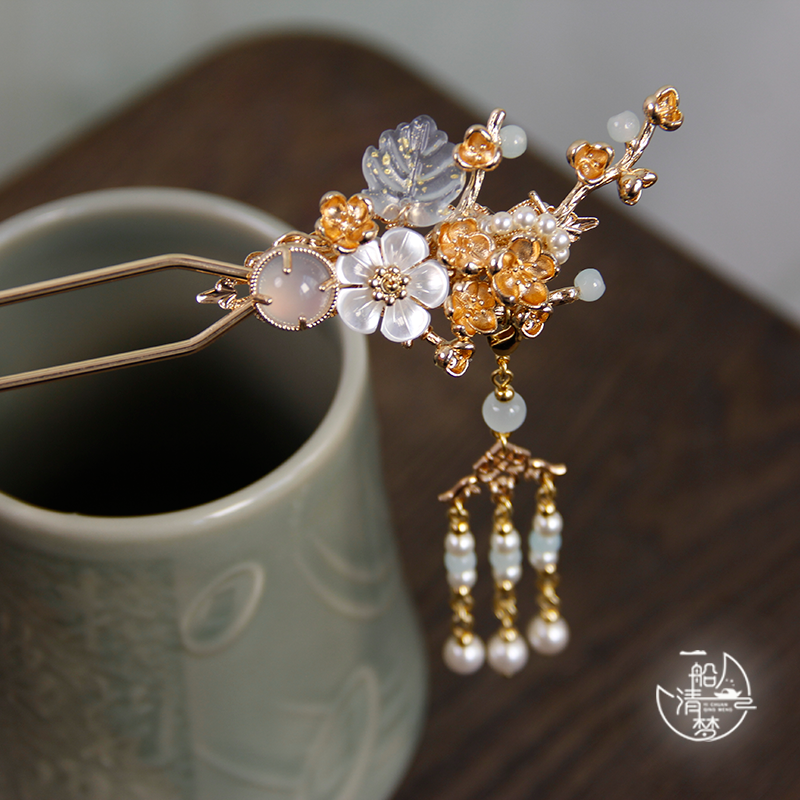 Plum and Snow Hair Stick | Traditional Chinese Hair Accessory