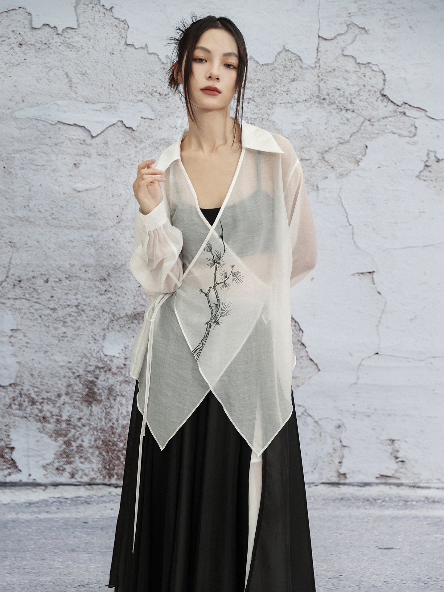 New Chinese Style See Through Cardigan