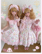 Spring 2025 - Old School Lolita Floral Print JSK Dress, Doll-Like OP