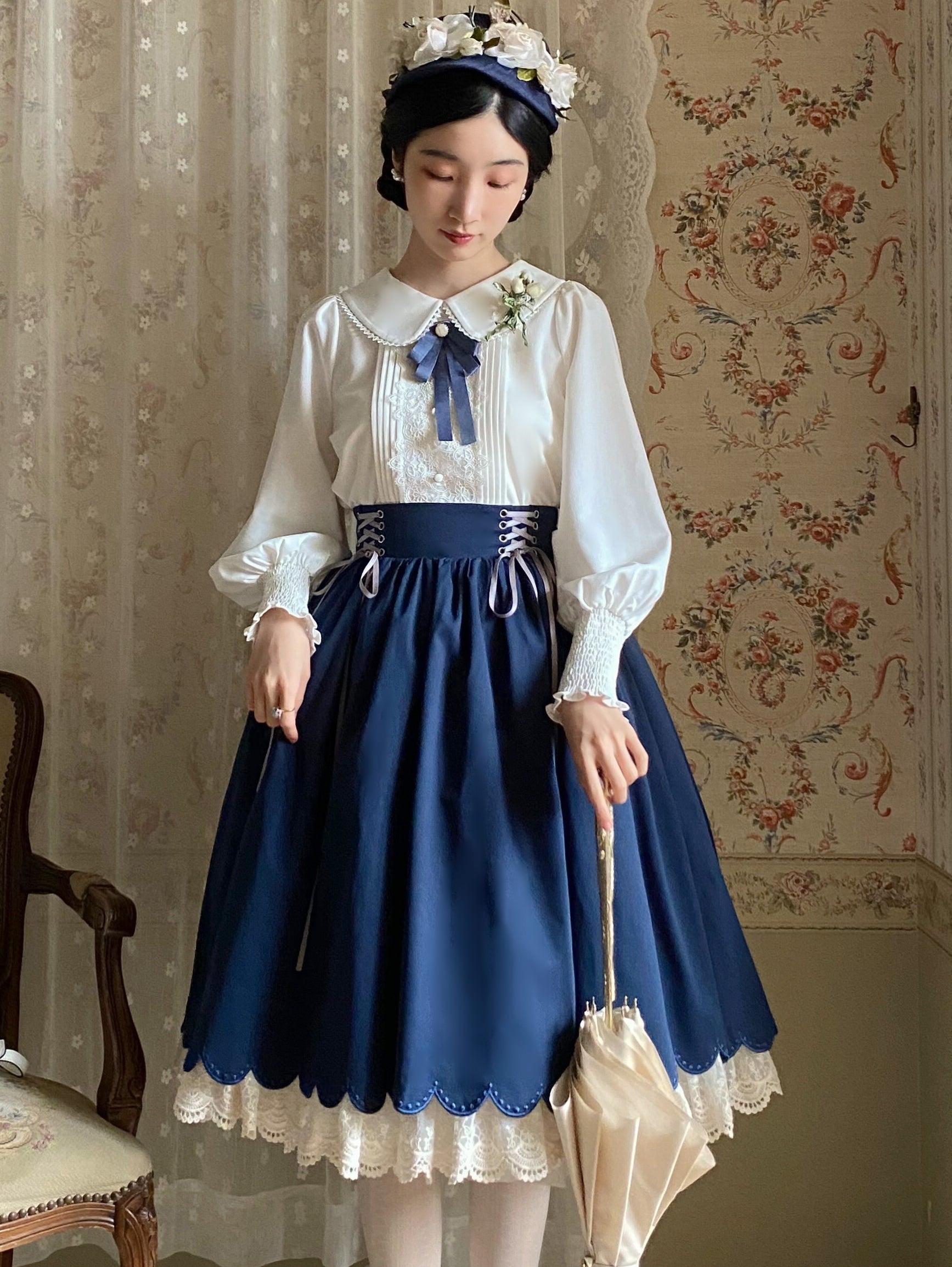 Countess's Autumn Tour - Retro Lolita Embroidery Long SK