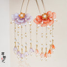 Floral Tassel Hair Pins: Petale