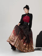 Ming Dynasty Modern Hanfu Mamianqun Outfit - Dansha 丹砂