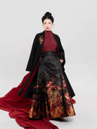 Chinese Long Sleeve Shirt & Mamian Skirt Outfit | Chiyan 赤炎