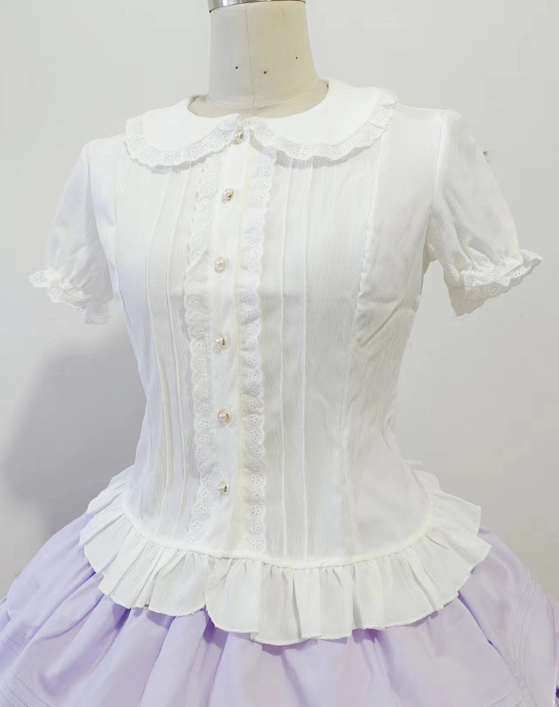 Daily Lolita White Short Sleeve Shirt