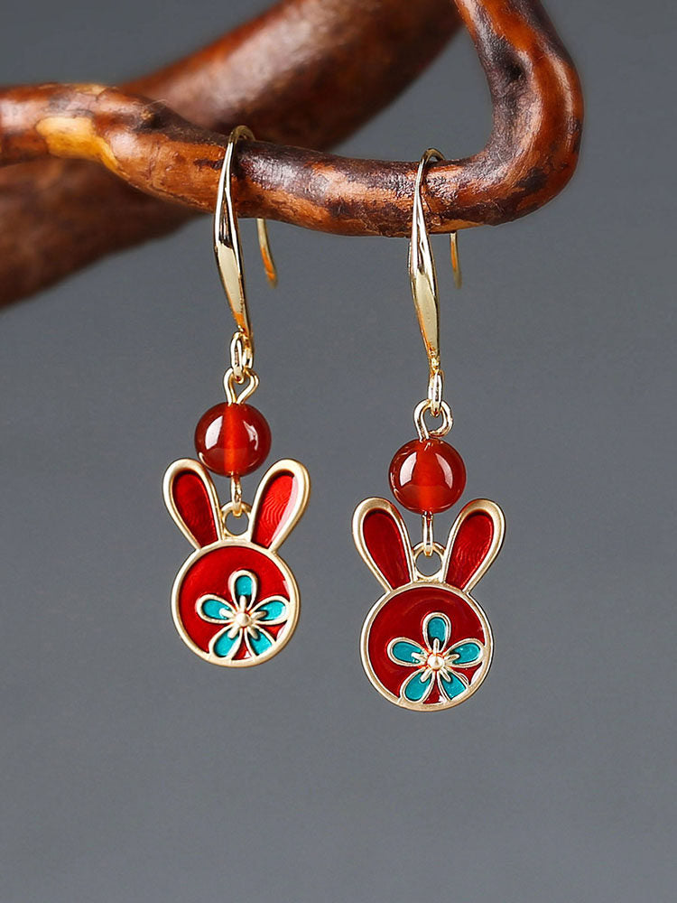 Festive Bunny Earrings | Cheongsam Jewelry