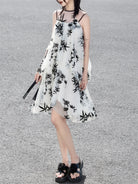 New Chinese Style Halter Neck Sleeveless Sundress - Zhuying 竹影绰绰 (Preorder)