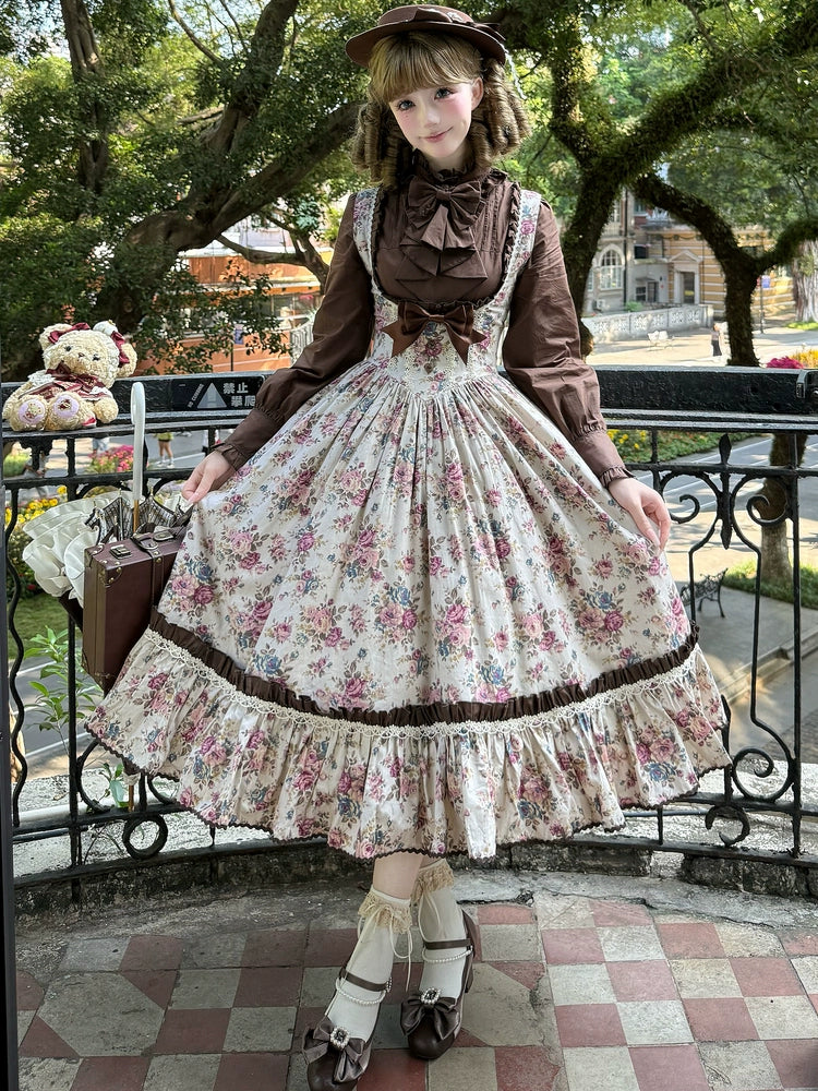 Albion Reverie - Floral Printed Old School Lolita JSK, Bust-Supporting