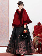 Mystical | Modern Ming Dynasty Cloak and Mamianqun Skirt Hanfu Set