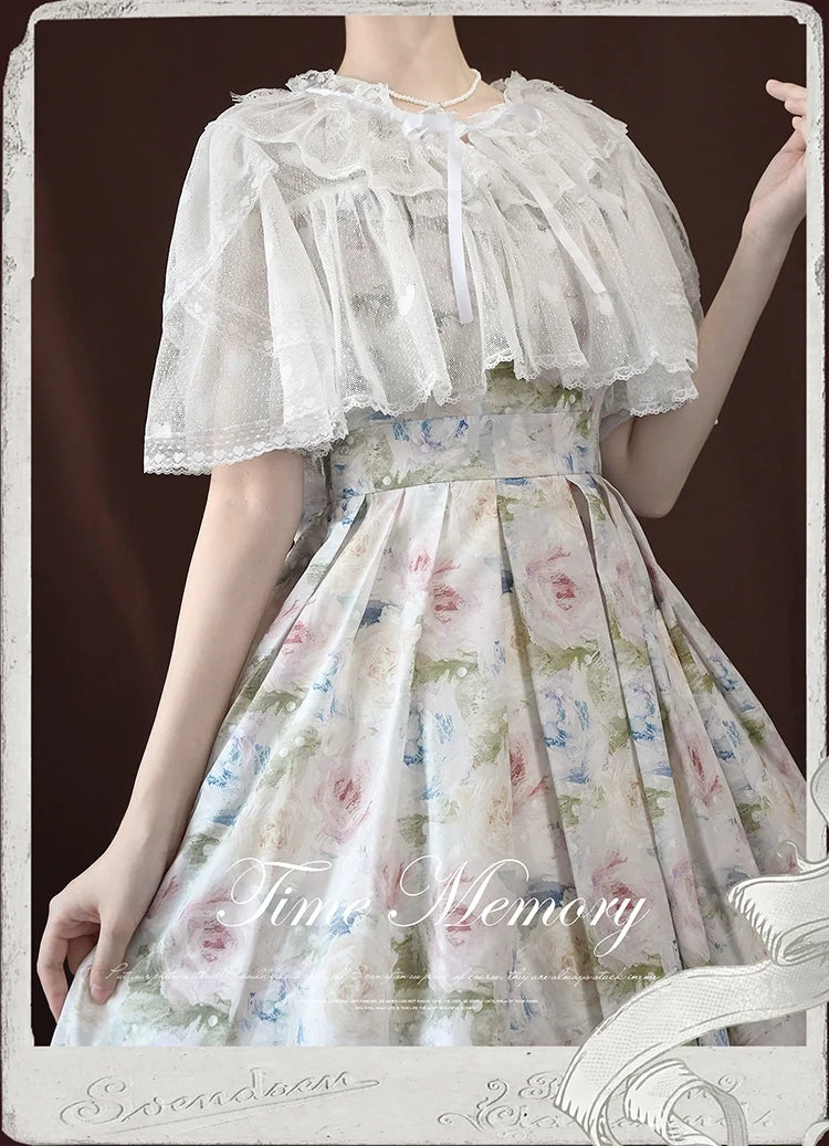 Sweetheart Curtain - Sweet Lolita Shawl Short Sleeve Lace Cardigan