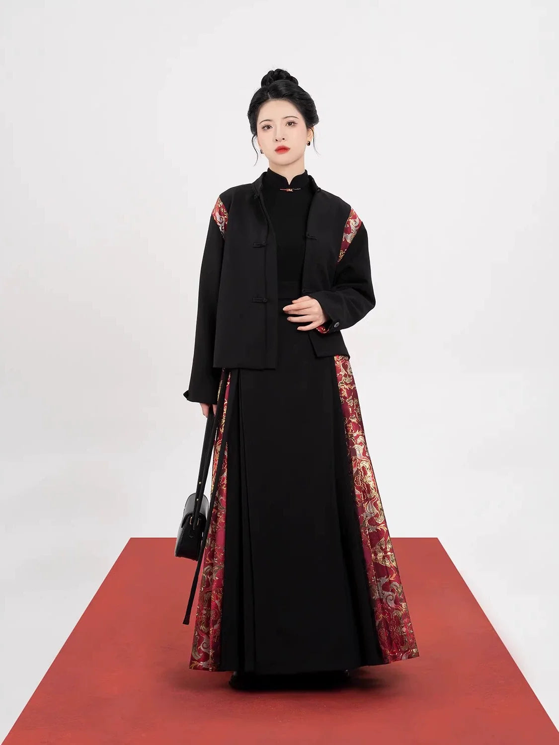 Ming Dynasty Modern Hanfu Mamianqun Outfit - Double Blessings 福鹿双全