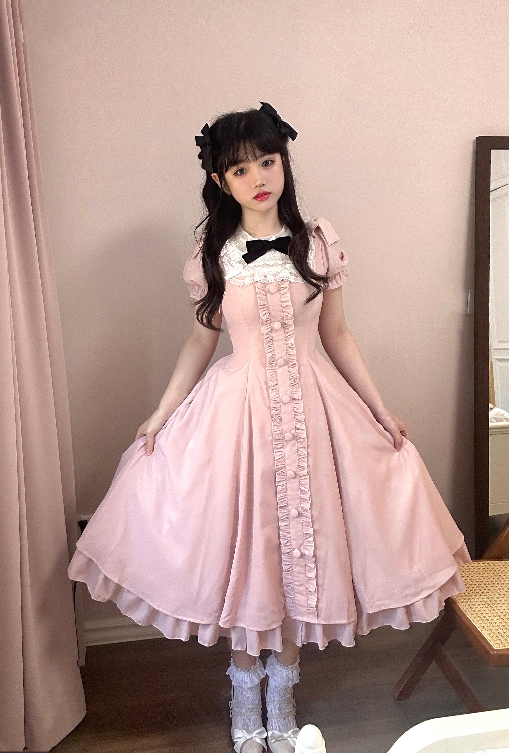 Long Vesion Elegant and Vintage Lolita OP