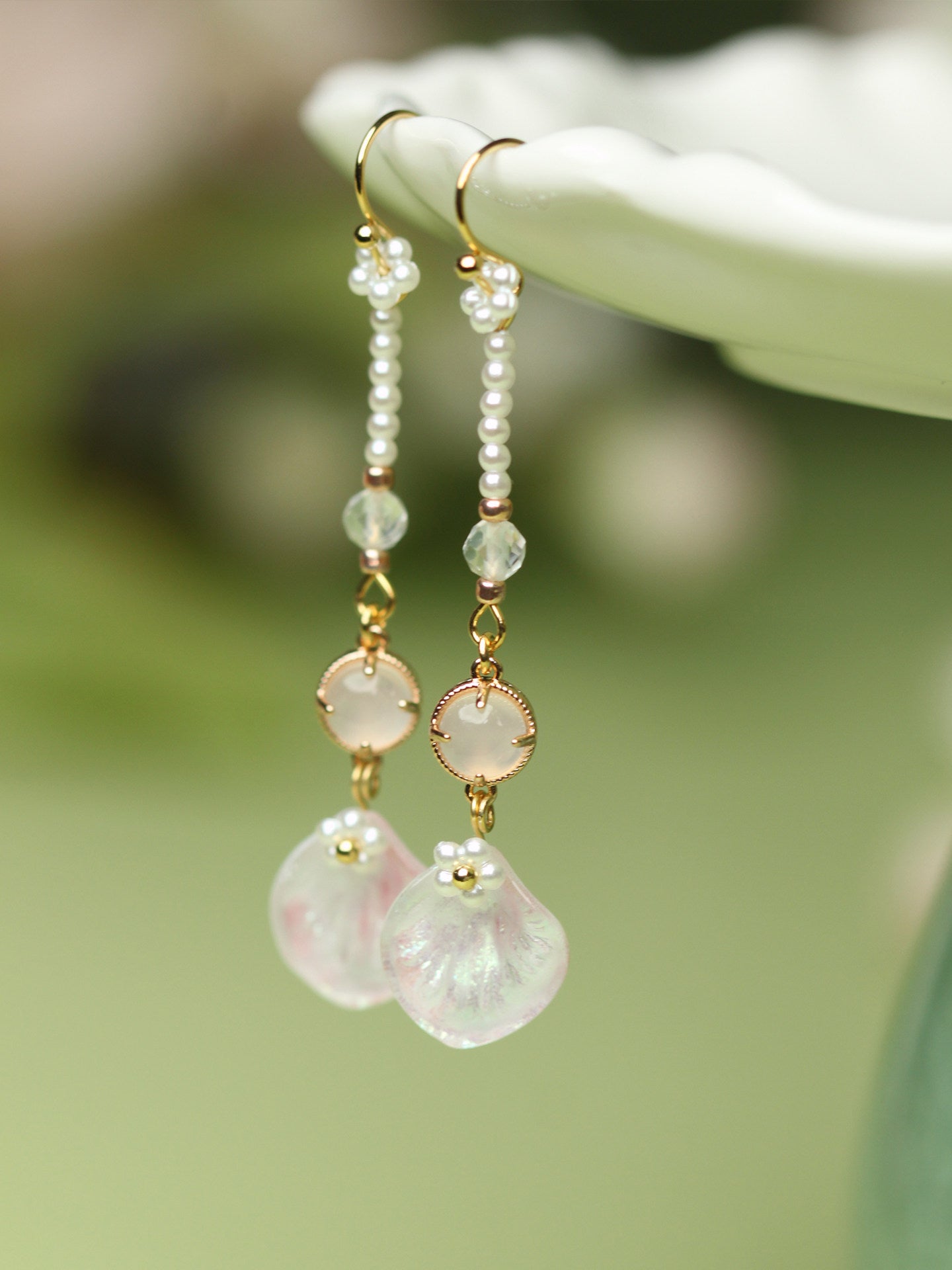 Pink Petal Earrings | Hanfu Jewelry