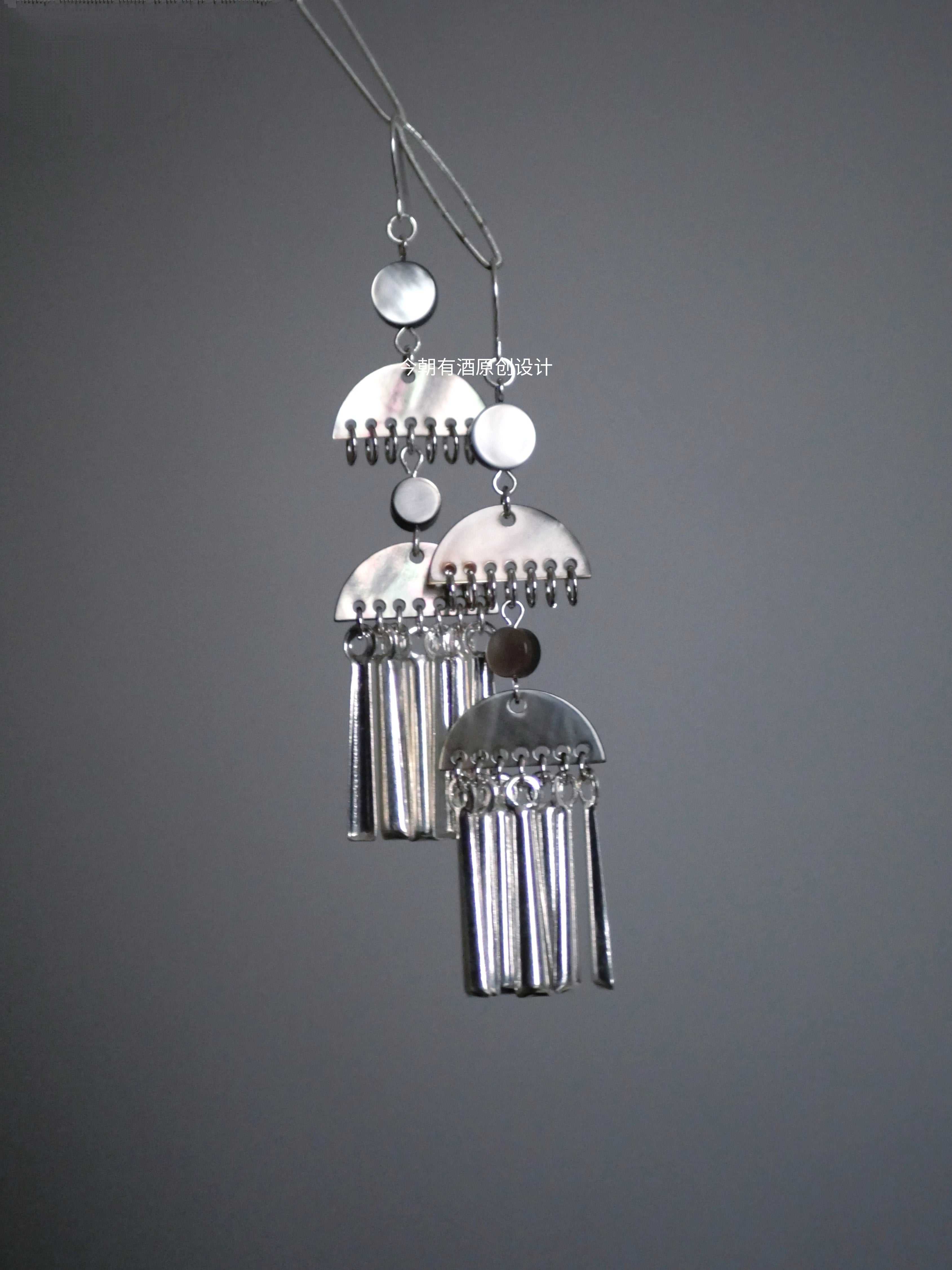 Half Moon Miao Ethnic Earrings | Hanfu Jewelry