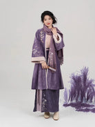 Song Dynasty Modern Hanfu Set with Long Sleeve Top and Spiral Skirt - Canglan Swallow 苍兰燕子 (Preorder)