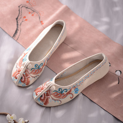 Peony | Blush Embroidered Shoes(芍药）