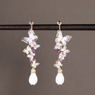 Amethyst Butterfly Drop Earrings | Cheongsam Jewelry