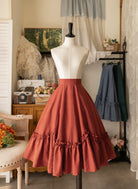 Forest Basket - Elegant Lolita Skirt Retro Classic Petal Swing Skirt