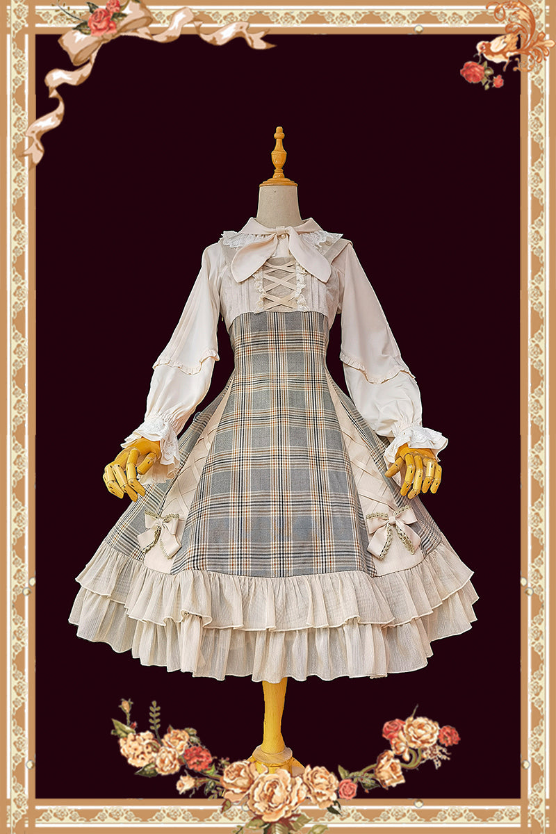 Memoirs of Backlight - Classic Lolita Plaid JSK Dress