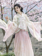 Wei Jin Dynasty Qiyao Ruqun Hanfu | Drunken Blossoms 起舞醉花荫