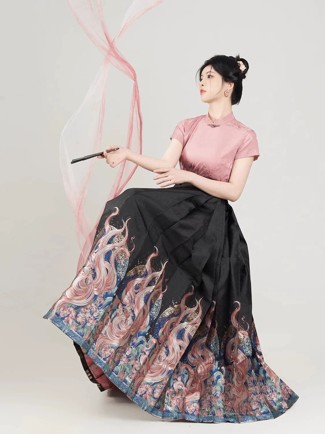Chinese Blouse & Mamian Skirt Outfit | Nine Tails 九尾
