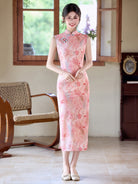 Sleeveless Floral Midi Cheongsam | Bloom