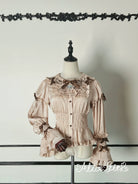 Bear Chocolate Bar - Kawaii Lolita Blouse, Long Sleeve