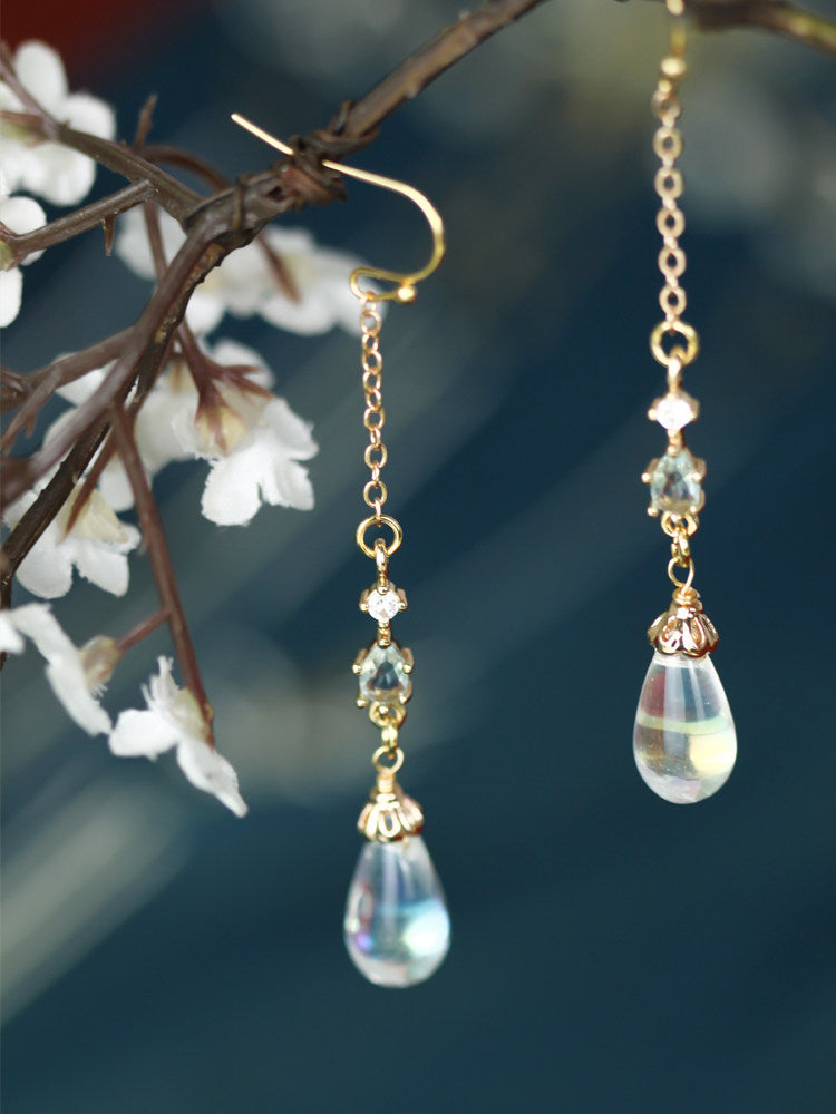 Crystal Drop Earrings | Hanfu Jewelry