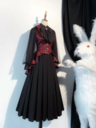 Bone Sword - Gothic Lolita Slim Fit Vest, Bone-sword Embroidery