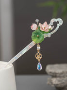 Glazed Lotus Hair Stick | Ancient Chinese Hair Accessory