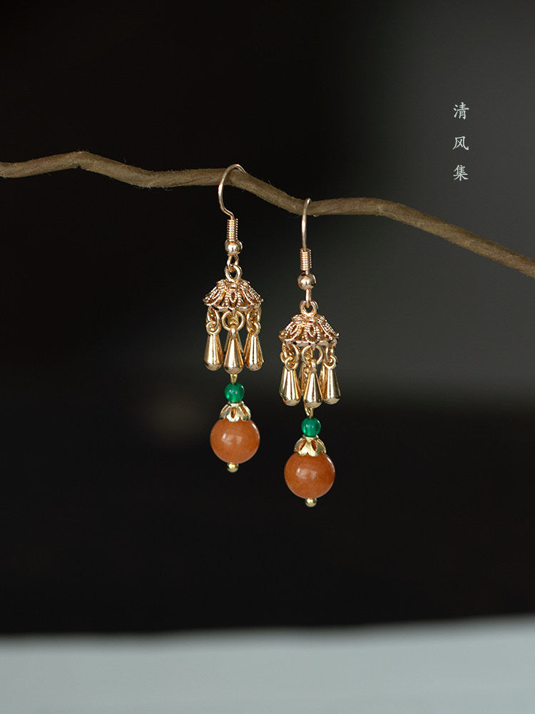 Ancient Persimmon Earrings | Hanfu Jewelry