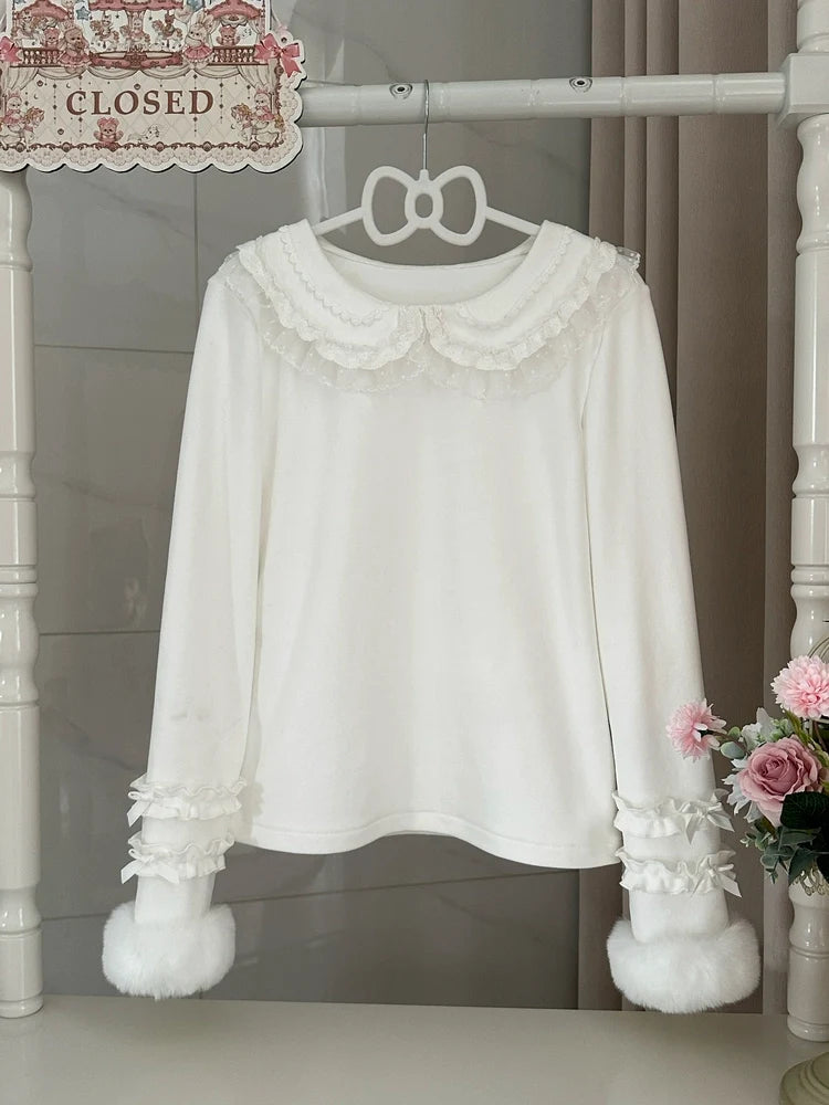 MeowMeow - Sweetheart - Thick Lolita Top, Peter-pan Collar