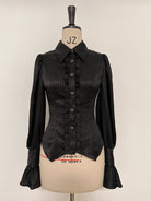 Gazing Galactic - Moonstone - Elegant Ouji Lolita Shirt, Detachable Jabot