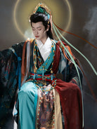 Dunhuang Godly Immortal Hanfu - Male Xianxia Ancient Robe, Unisex Mythical Costume Set (Preorder)