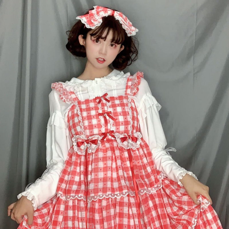 Plus Size Lolita Shirt Mutton Sleeve Lace Blouse
