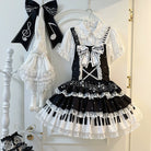 Old School Lolita Cake Saopette Dress, Piano and Music Motes