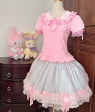 Sea Coconut - Cotton Old School Lolita Peter Pan Collar Blouse with Lace