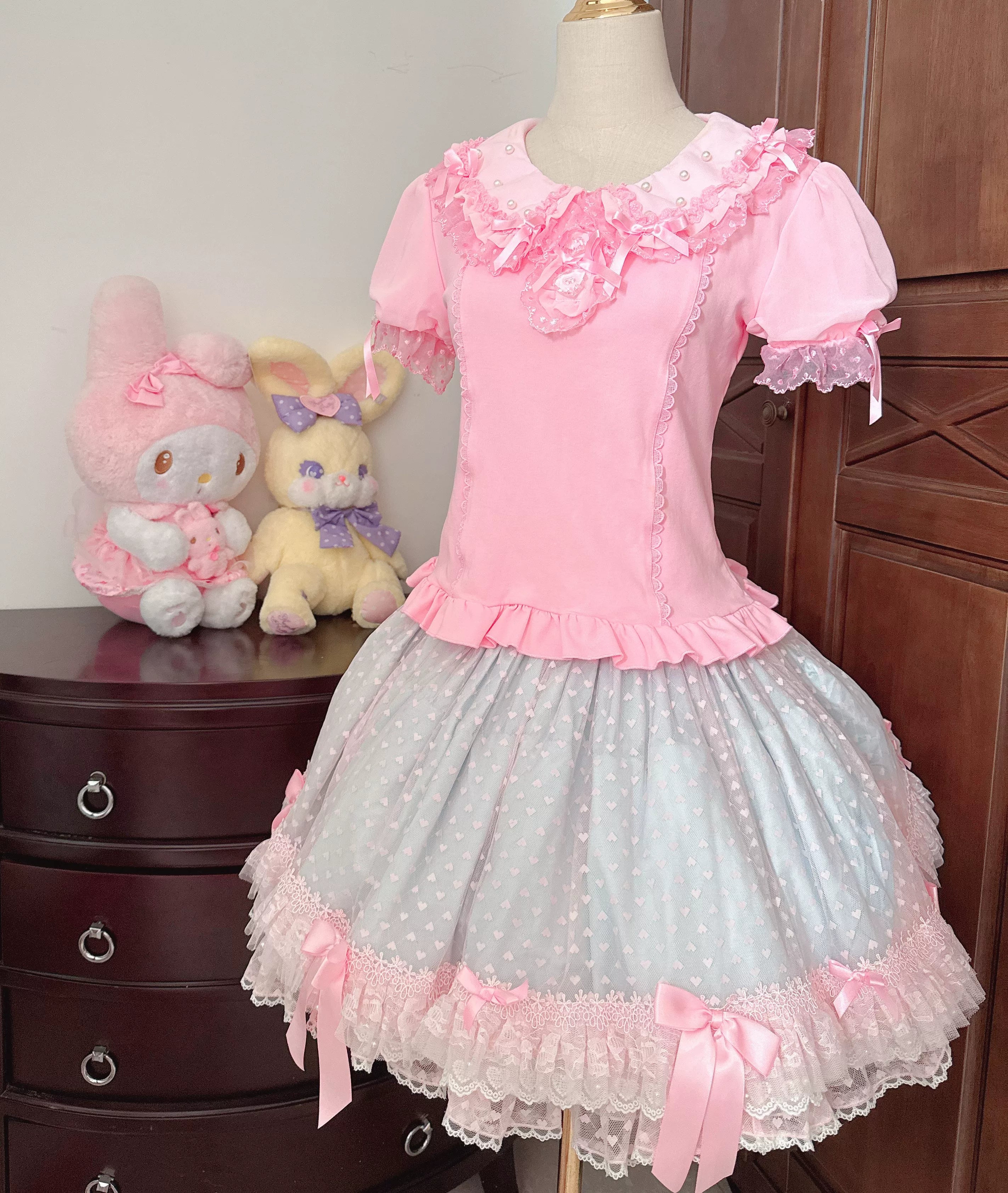 Sea Coconut - Cotton Old School Lolita Peter Pan Collar Blouse with Lace