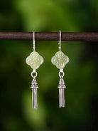 Oriental Four Leaf Clover Earrings | Cheongsam Jewelry