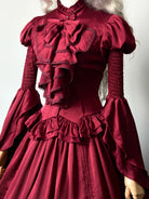 Dragon Bone Cemetery - Gothic Lolita Blouse, Detachable Bell Sleeves