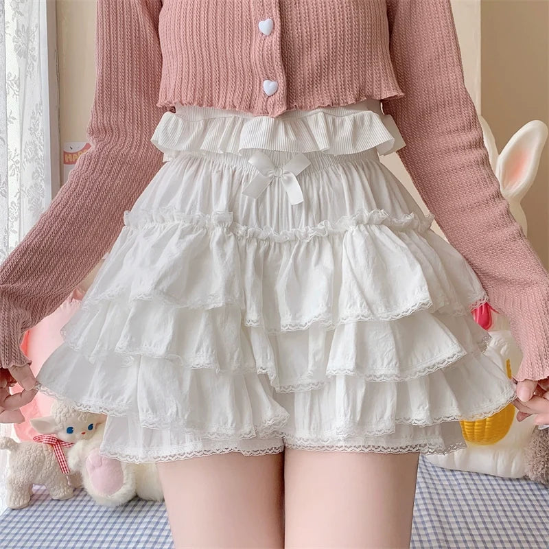 Cotton Lolita Bloomer, Loose Ruffled Hem