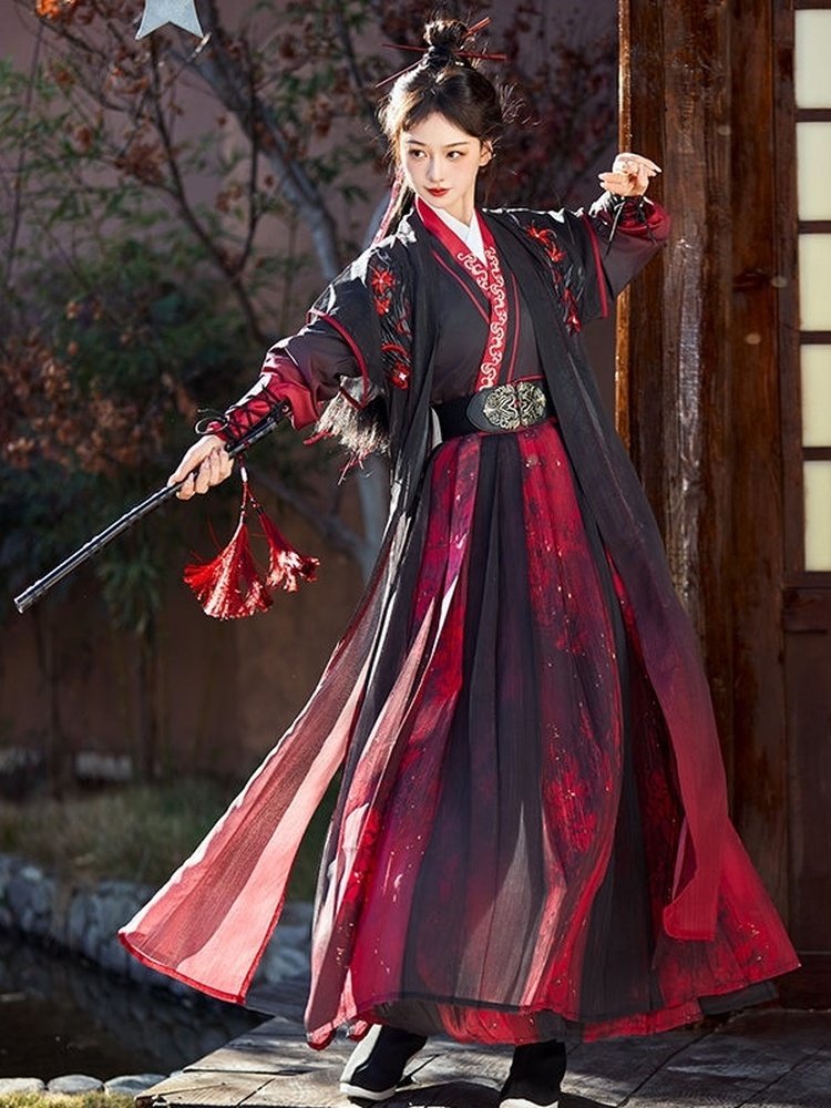 Wei Jin Dynasty Qiyao Ruqun Hanfu | Hongchen 红尘