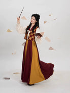 Tang Dynasty Modern Hanfu Set with Beizi Overlay & Flowing Eight-Panel Skirt - Xiachi 夏炽 (Preorder)