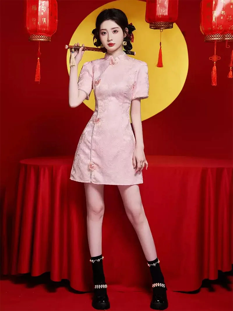 Stuning Pink Qipao Dress