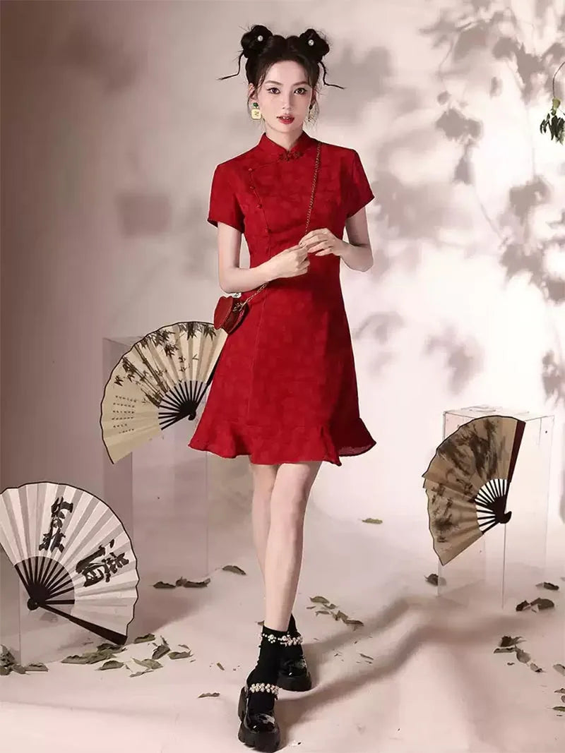 Stunning Red Qipao Dress
