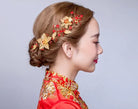 Red & Golden Oriental  Hairpiece | Daffodil