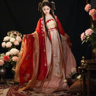 Red Tang Dynasty Traditional Chiness Hanfu Dress